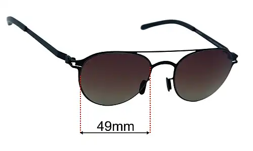 Sunglass Fix Verres de Remplacement pour Mykita Reginald - 49mm Wide Mykita Reginald Verres de Remplacement 49mm wide