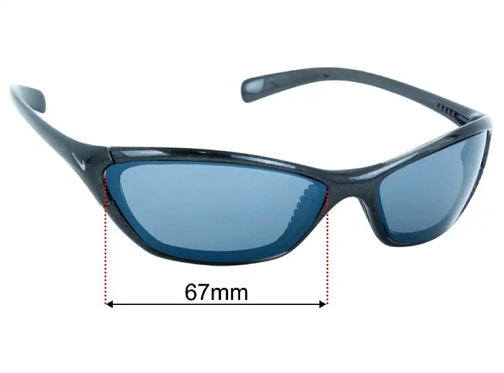 Sunglass Fix Verres de Remplacement pour Nike EVO161 Interchange - 67mm Wide Sunglass Fix Verres de Remplacement pour Nike EVO161 Interchange - 67mm Wide