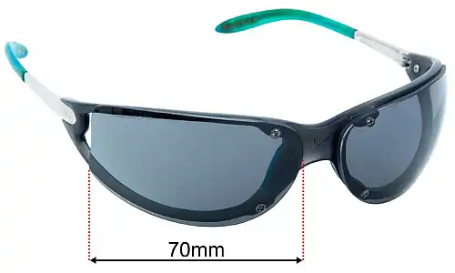 Sunglass Fix Verres de Remplacement pour Nike V8 - 70mm Wide Nike V8 Verres de Remplacement 70mm wide