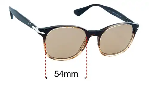 Sunglass Fix Replacement Lenses for Persol 3150-S - 54mm Wide Persol 3150-S Replacement Lenses 54mm wide