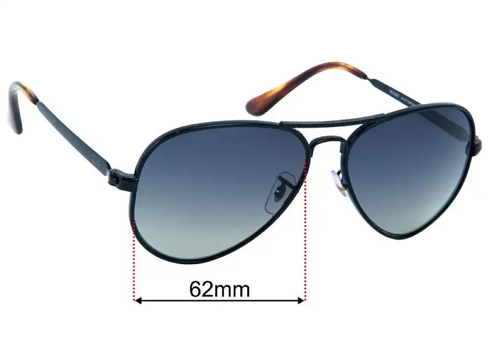 Sunglass Fix Verres de Remplacement pour Ray-Ban RB3925 Aviator Max - 62mm Wide Sunglass Fix Verres de Remplacement pour Ray-Ban RB3925 Aviator Max - 62mm Wide