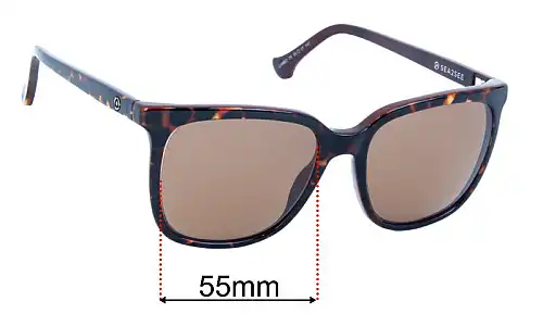 Sunglass Fix Verres de Remplacement pour Sea2see Garbo - 55mm Wide Sea2see Garbo Verres de Remplacement 55mm wide