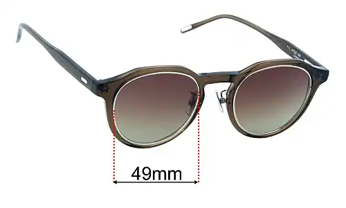 Sunglass Fix Verres de Remplacement pour Yuichi Toyama Kul - 49mm Wide Yuichi Toyama Kul Verres de Remplacement 49mm wide