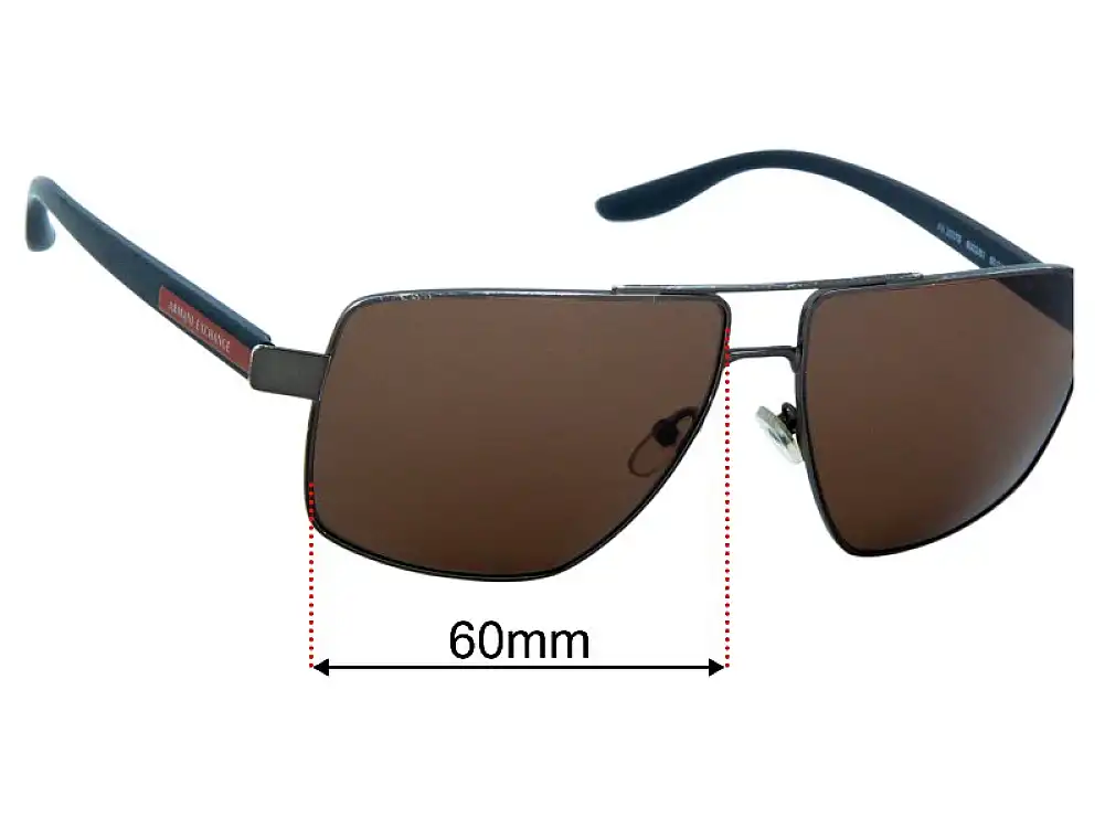Sunglass Fix Replacement Lenses for Armani Exchange AX 2037S 60mm Sunglass Fix Replacement Lenses for Armani Exchange AX 2037S 60mm