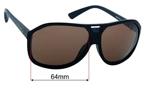 Sunglass Fix Verres de Remplacement pour Bolle Baron - 64mm Wide Bolle Baron Verres de Remplacement 64mm wide