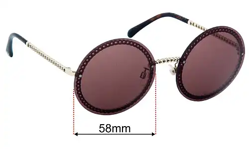 Sunglass Fix Verres de Remplacement pour Chanel 4245 - 58mm Wide Chanel 4245 Verres de Remplacement 58mm wide