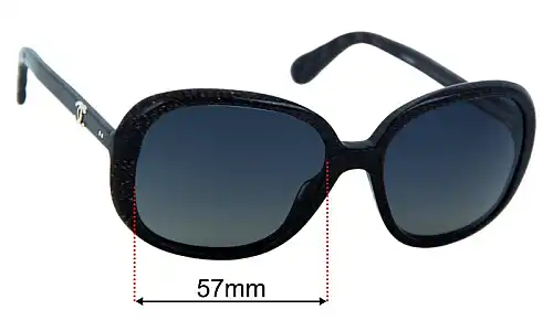 Sunglass Fix Replacement Lenses for Chanel 5244 - 57mm Wide Chanel 5244 Replacement Lenses 57mm wide