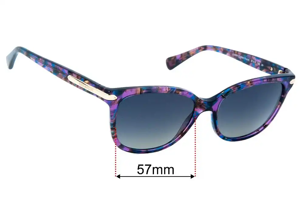 Sunglass Fix Verres de Remplacement pour Coach HC8132 - 57mm Wide Sunglass Fix Verres de Remplacement pour Coach HC8132 - 57mm Wide