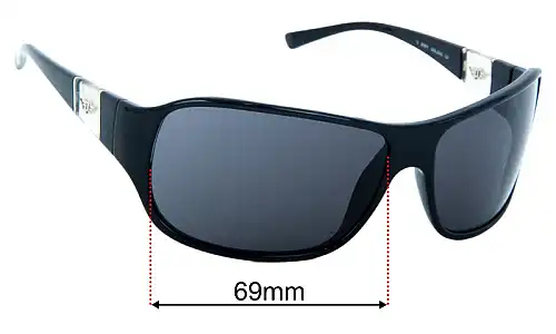 Sunglass Fix Verres de Remplacement pour Police S1671 - 69mm Wide Police S1671 Verres de Remplacement 69mm wide