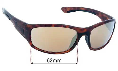 Sunglass Fix Replacement Lenses for Progear U-1507 - 62mm Wide Progear U-1507 Replacement Lenses 62mm wide