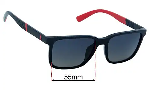 Sunglass Fix Verres de Remplacement pour Polo Polo PH 4189U - 55mm Wide Polo Polo PH 4189U Verres de Remplacement 55mm wide
