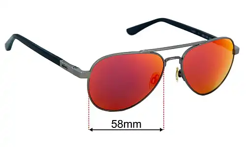 Sunglass Fix Verres de Remplacement pour Revo Raconteur II RE1146 - 58mm Wide Revo Raconteur II RE1146 Verres de Remplacement 58mm wide