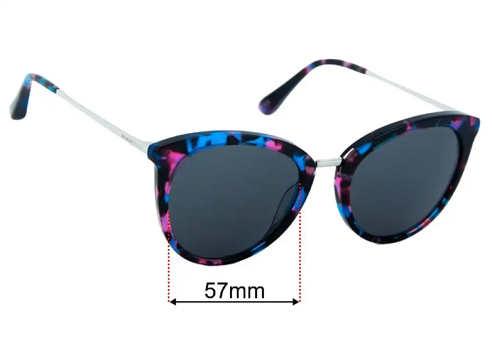 Sunglass Fix Verres de Remplacement pour Shady Rays Lotus - 55mm Wide Sunglass Fix Verres de Remplacement pour Shady Rays Lotus - 55mm Wide