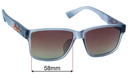 Sunglass Fix Replacement Lenses for Maui Jim MJ0688SA Kuniahi AF - 58mm Wide Maui Jim MJ0688SA Kuniahi AF Replacement Sunglass Lenses - 58mm