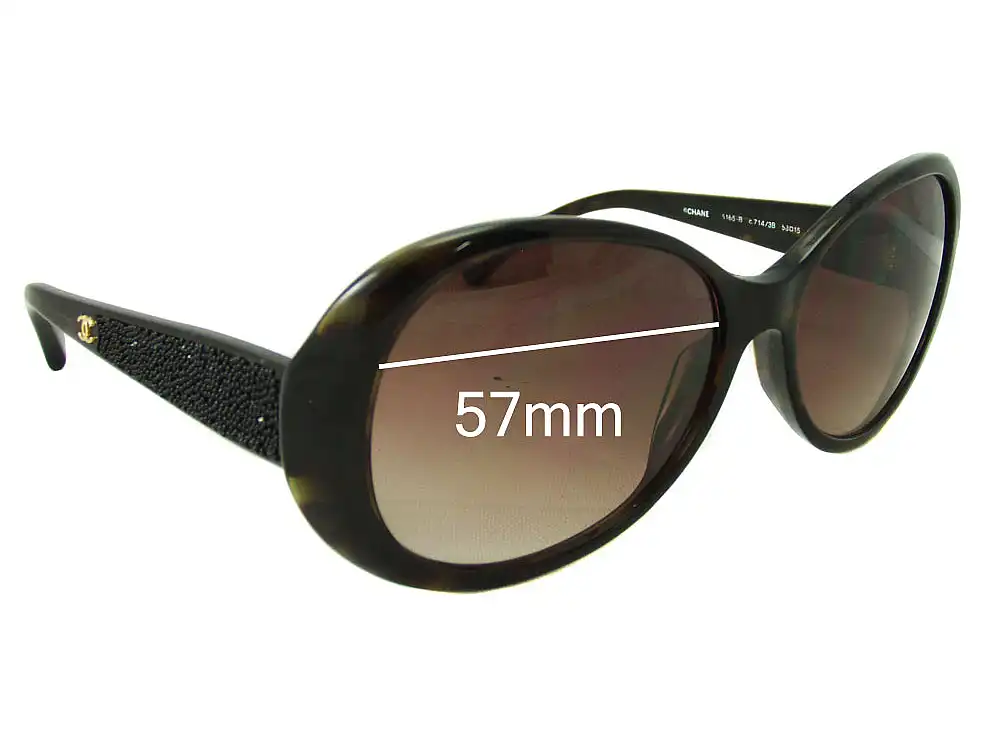 Sunglass Fix Verres de Remplacement pour Chanel 6165-B - 57mm Wide Sunglass Fix Verres de Remplacement pour Chanel 6165-B - 57mm Wide