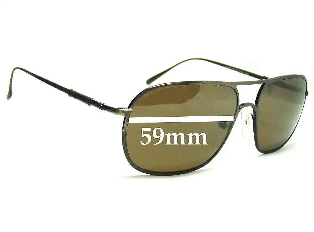 Sunglass Fix Verres de Remplacement pour Ermenegildo Zegna SZ 3018N - 59mm Wide Sunglass Fix Verres de Remplacement pour Ermenegildo Zegna SZ 3018N - 59mm Wide