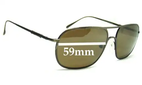 Sunglass Fix Verres de Remplacement pour Ermenegildo Zegna SZ 3018N - 59mm Wide Sunglass Fix Verres de Remplacement pour Ermenegildo Zegna SZ 3018N - 59mm Wide