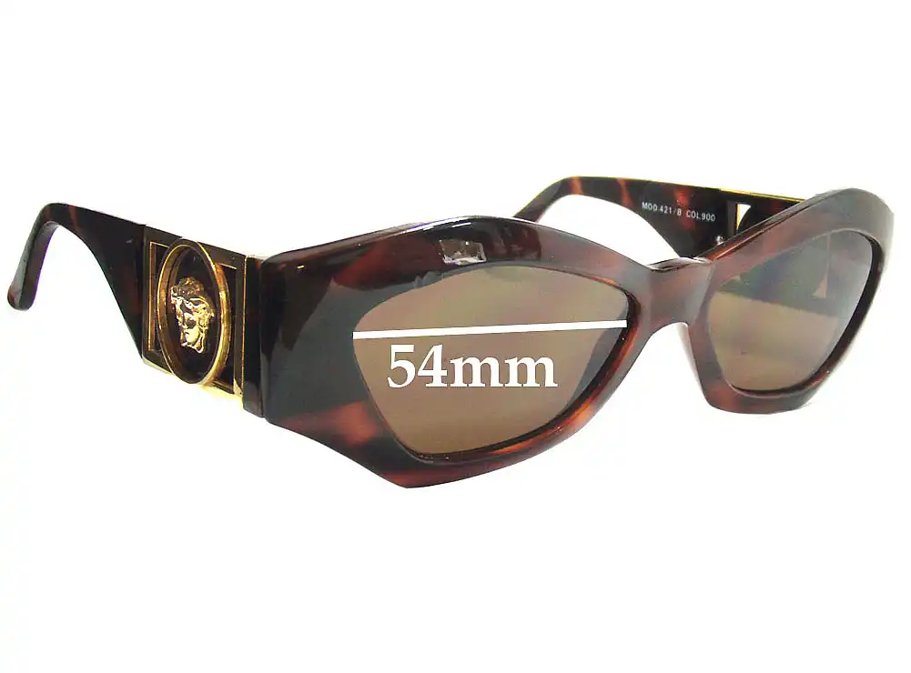 Sunglass Fix Verres de Remplacement pour Versace MOD 421 - 54mm Wide Sunglass Fix Verres de Remplacement pour Versace MOD 421 - 54mm Wide