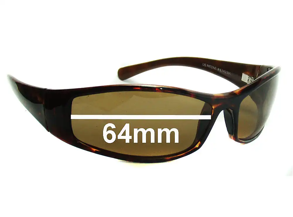 Sunglass Fix Verres de Remplacement pour Maui Jim MJ106 Hoku - 64mm Wide Sunglass Fix Verres de Remplacement pour Maui Jim MJ106 Hoku - 64mm Wide