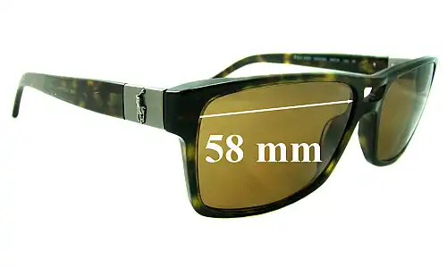 Sunglass Fix Lentilles de Remplacement pour Polo Polo PH 4060 - 58mm Wide Polo Polo PH 4060 Lentilles de Remplacement 58mm wide