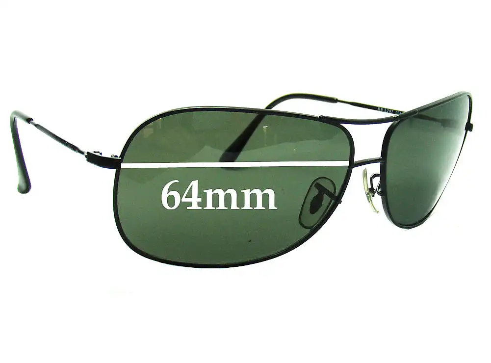 Sunglass Fix Lentilles de Remplacement pour Ray-Ban RB3267 - 64mm Wide Sunglass Fix Lentilles de Remplacement pour Ray-Ban RB3267 - 64mm Wide