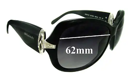Sunglass Fix Verres de Remplacement pour Bvlgari 8044-B - 62mm Wide Sunglass Fix Verres de Remplacement pour Bvlgari 8044-B - 62mm Wide