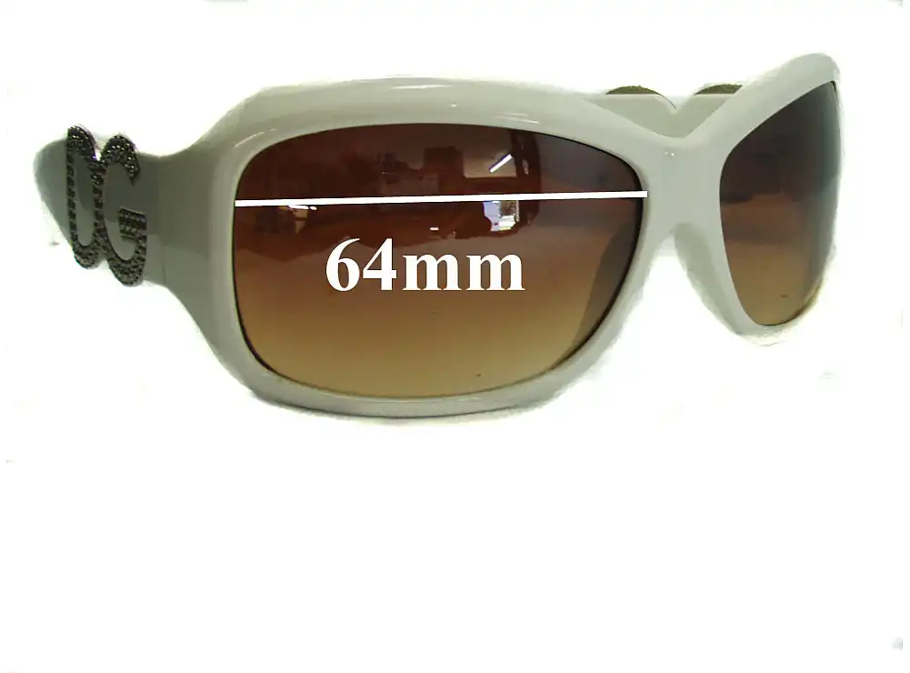 Sunglass Fix Verres de Remplacement pour Dolce & Gabbana DG187 - 64mm Wide Sunglass Fix Verres de Remplacement pour Dolce & Gabbana DG187 - 64mm Wide