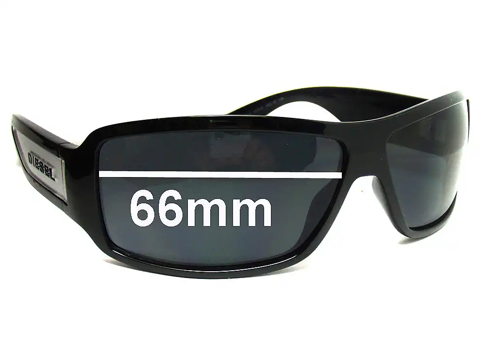 Sunglass Fix Verres de Remplacement pour Diesel DS0038 Alrar - 66mm Wide Sunglass Fix Verres de Remplacement pour Diesel DS0038 Alrar - 66mm Wide