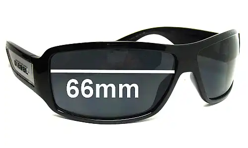 Sunglass Fix Verres de Remplacement pour Diesel DS0038 Alrar - 66mm Wide Sunglass Fix Verres de Remplacement pour Diesel DS0038 Alrar - 66mm Wide