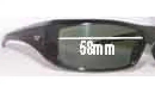 Sunglass Fix Verres de Remplacement pour Diesel Yagi D28 - 58mm Wide Sunglass Fix Verres de Remplacement pour Diesel Yagi D28 - 58mm Wide