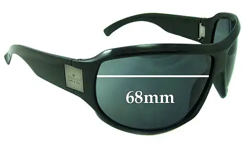 Sunglass Fix Lentilles de Remplacement pour Gucci Unknown Model - 68mm Wide Gucci Unknown Model Lentilles de Remplacement 68mm wide