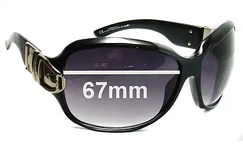 Sunglass Fix Verres de Remplacement pour Gucci GG2591 - 67mm Wide Sunglass Fix Verres de Remplacement pour Gucci GG2591 - 67mm Wide