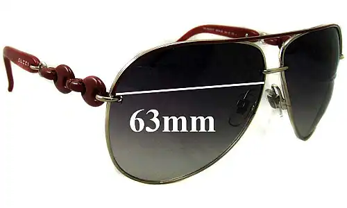 Sunglass Fix Verres de Remplacement pour Gucci GG4225/S - 63mm Wide Sunglass Fix Verres de Remplacement pour Gucci GG4225/S - 63mm Wide