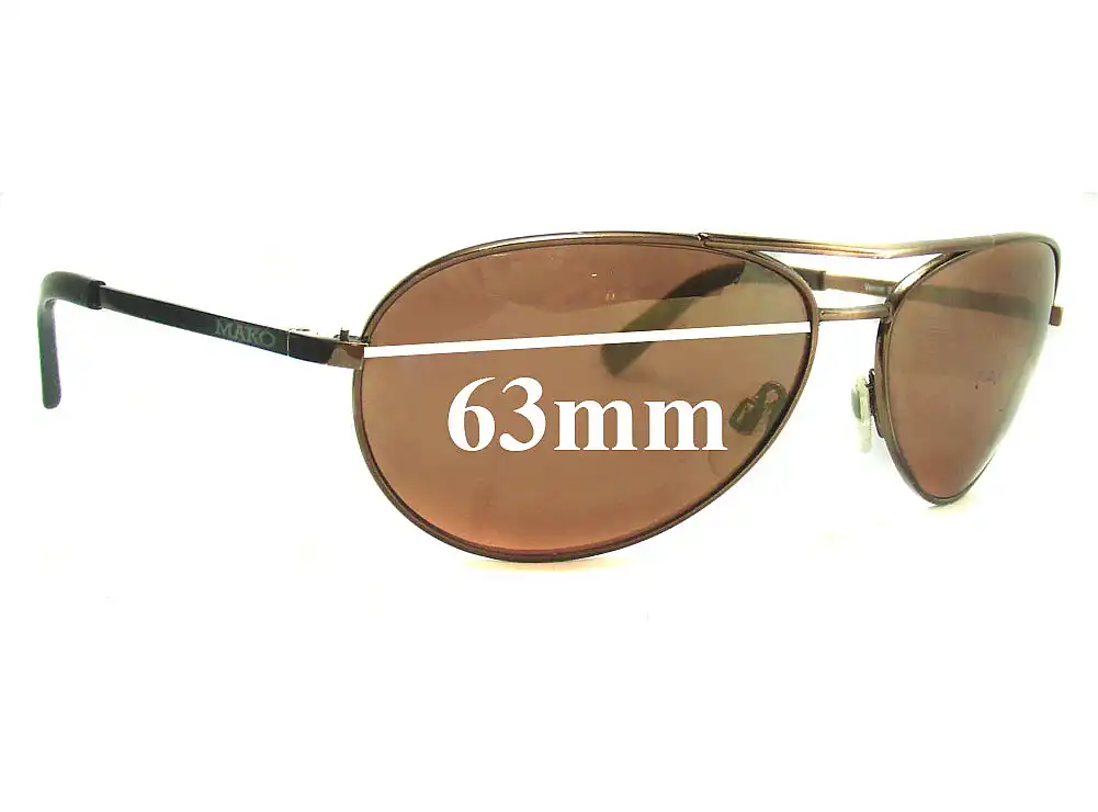 Sunglass Fix Verres de Remplacement pour Mako Venom 9489 - 63mm Wide Sunglass Fix Verres de Remplacement pour Mako Venom 9489 - 63mm Wide