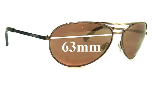 Sunglass Fix Verres de Remplacement pour Mako Venom 9489 - 63mm Wide Mako Venom 9489 Verres de Remplacement 63mm wide