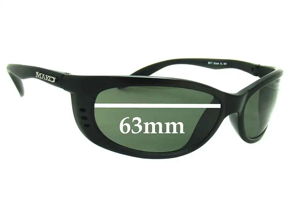 Sunglass Fix Verres de Remplacement pour Mako Sleek XL 9517 - 63mm Wide Sunglass Fix Verres de Remplacement pour Mako Sleek XL 9517 - 63mm Wide
