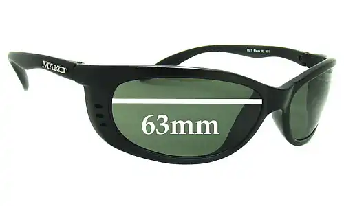 Sunglass Fix Verres de Remplacement pour Mako Sleek XL 9517 - 63mm Wide Sunglass Fix Verres de Remplacement pour Mako Sleek XL 9517 - 63mm Wide