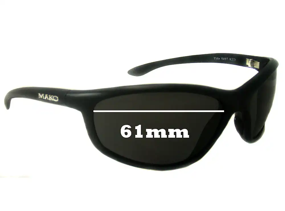 Sunglass Fix Verres de Remplacement pour Mako 9497 - 61mm Wide Sunglass Fix Verres de Remplacement pour Mako 9497 - 61mm Wide