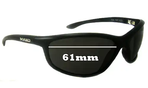 Sunglass Fix Verres de Remplacement pour Mako 9497 - 61mm Wide Sunglass Fix Verres de Remplacement pour Mako 9497 - 61mm Wide