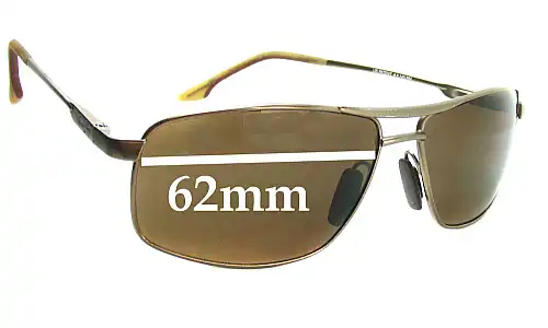 Sunglass Fix Verres de Remplacement pour Maui Jim MJ207 Kapena - 62mm Wide Maui Jim MJ207 Kapena Verres de Remplacement 62mm wide