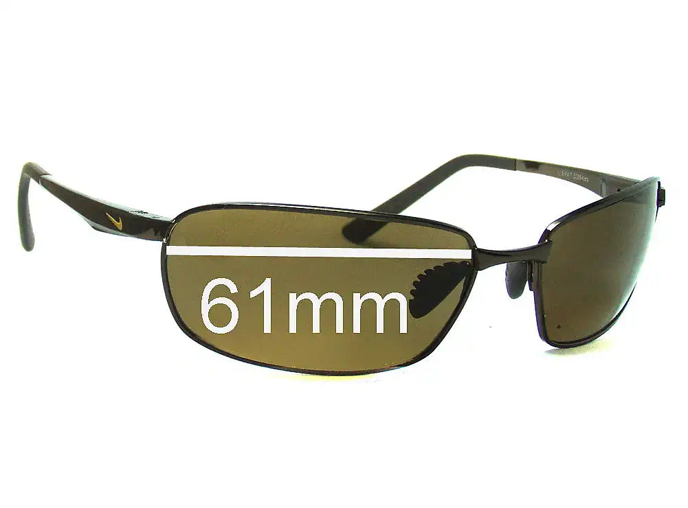 Sunglass Fix Lentilles de Remplacement pour Nike EV0569 EV0570 Avid - 61mm Wide Sunglass Fix Lentilles de Remplacement pour Nike EV0569 EV0570 Avid - 61mm Wide