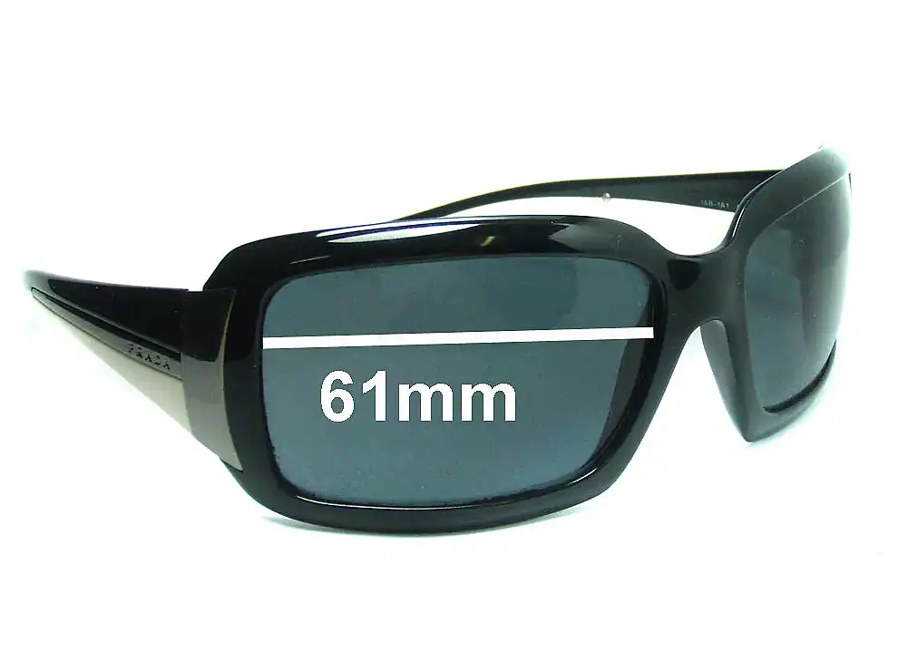 Sunglass Fix Lentilles de Remplacement pour Prada SPR01H & PR01HS - 61mm Wide Sunglass Fix Lentilles de Remplacement pour Prada SPR01H & PR01HS - 61mm Wide