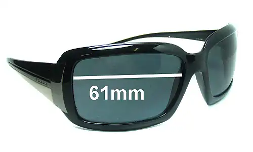 Sunglass Fix Lentilles de Remplacement pour Prada SPR01H & PR01HS - 61mm Wide Prada SPR01H & PR01HS Lentilles de Remplacement 61mm wide