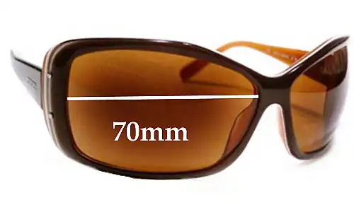Sunglass Fix Lentilles de Remplacement pour Prada SPR04F 1AB1A1 or 2AU3N1 or 3BU2V1 - 70mm Wide Prada SPR04F 1AB1A1 or 2AU3N1 or 3BU2V1 Lentilles de Remplacement 70mm wide