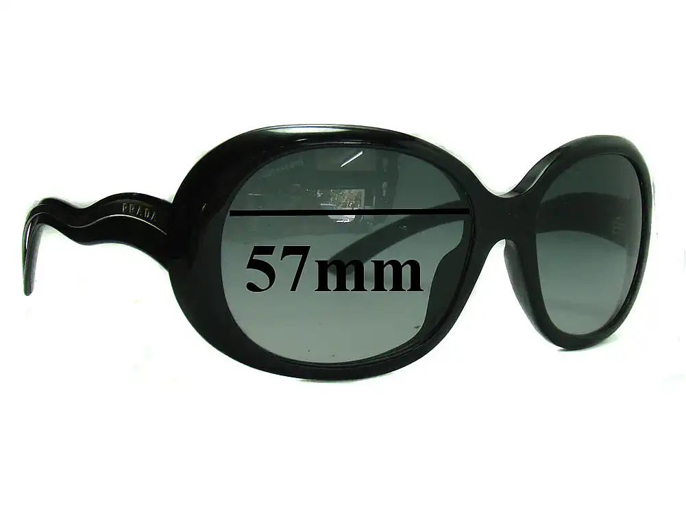 Sunglass Fix Verres de Remplacement pour Prada SPR08L - 57mm Wide Sunglass Fix Verres de Remplacement pour Prada SPR08L - 57mm Wide