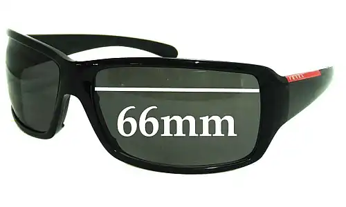 Sunglass Fix Verres de Remplacement pour Prada SPS08G - 66mm Wide Sunglass Fix Verres de Remplacement pour Prada SPS08G - 66mm Wide