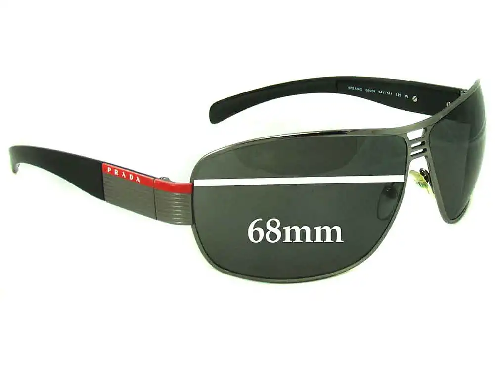 Sunglass Fix Lentilles de Remplacement pour Prada SPS50H & PS50HS - 68mm Wide Sunglass Fix Lentilles de Remplacement pour Prada SPS50H & PS50HS - 68mm Wide