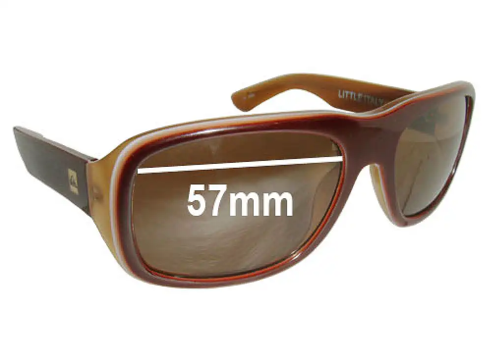 Sunglass Fix Verres de Remplacement pour Quiksilver Little Italy - 57mm Wide Sunglass Fix Verres de Remplacement pour Quiksilver Little Italy - 57mm Wide
