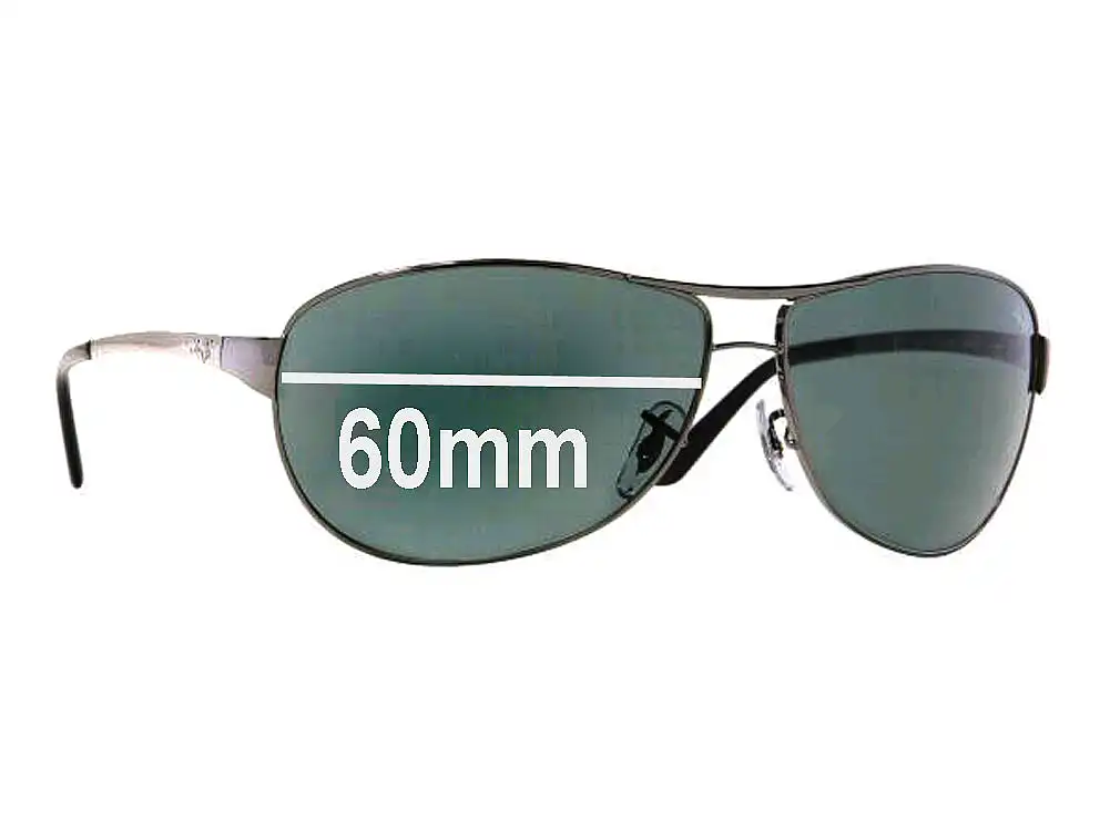 Sunglass Fix Lentilles de Remplacement pour Ray-Ban RB3342 Warrior - 60mm Wide Sunglass Fix Lentilles de Remplacement pour Ray-Ban RB3342 Warrior - 60mm Wide