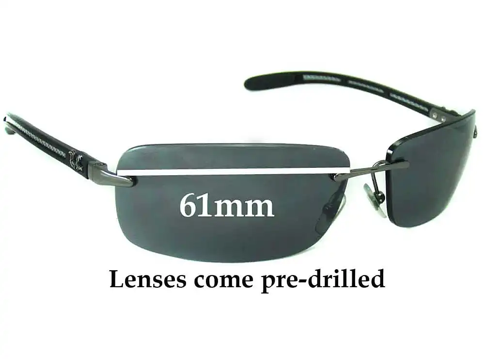 Sunglass Fix Lentilles de Remplacement pour Ray-Ban RB8304 Tech - 61mm Wide Sunglass Fix Lentilles de Remplacement pour Ray-Ban RB8304 Tech - 61mm Wide